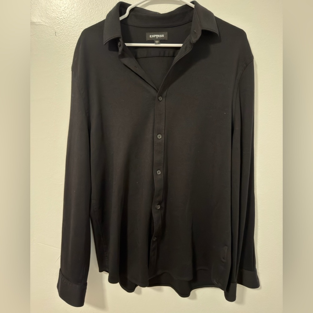Express Men's Classic Black Button-Down Shirt